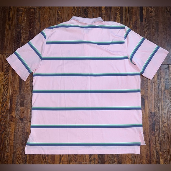 RALPH LAUREN POLO GOLF Striped Polo in Pink w/ Blue/White/Green Stripes Size XL - Picture 5 of 6